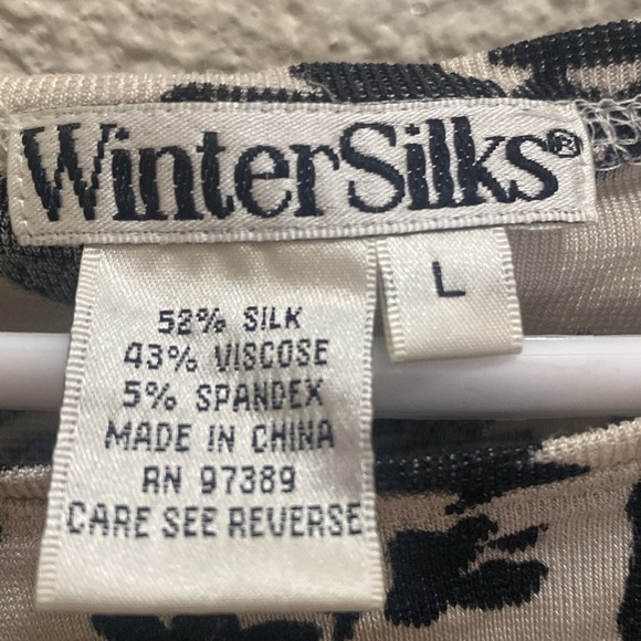 WinterSilks Floral Women's Top L - Picture 3 of 4